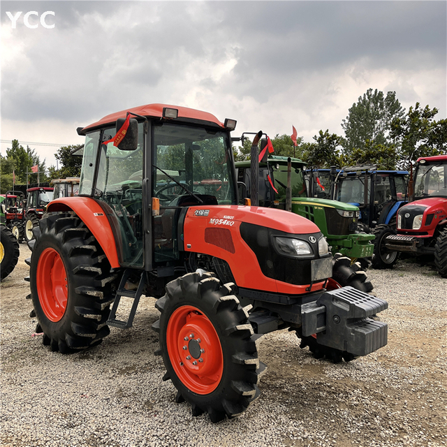 95HP Kubota usou trator 4 rodas com cabine